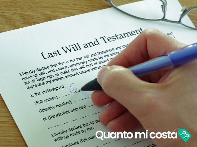 Quanto costa fare testamento?